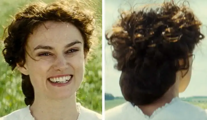 Кира Найтли с аккуратным пучком и кудряшками