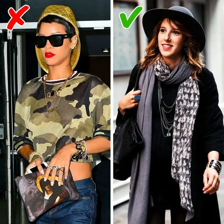 Броские аксессуары и головные уборы.