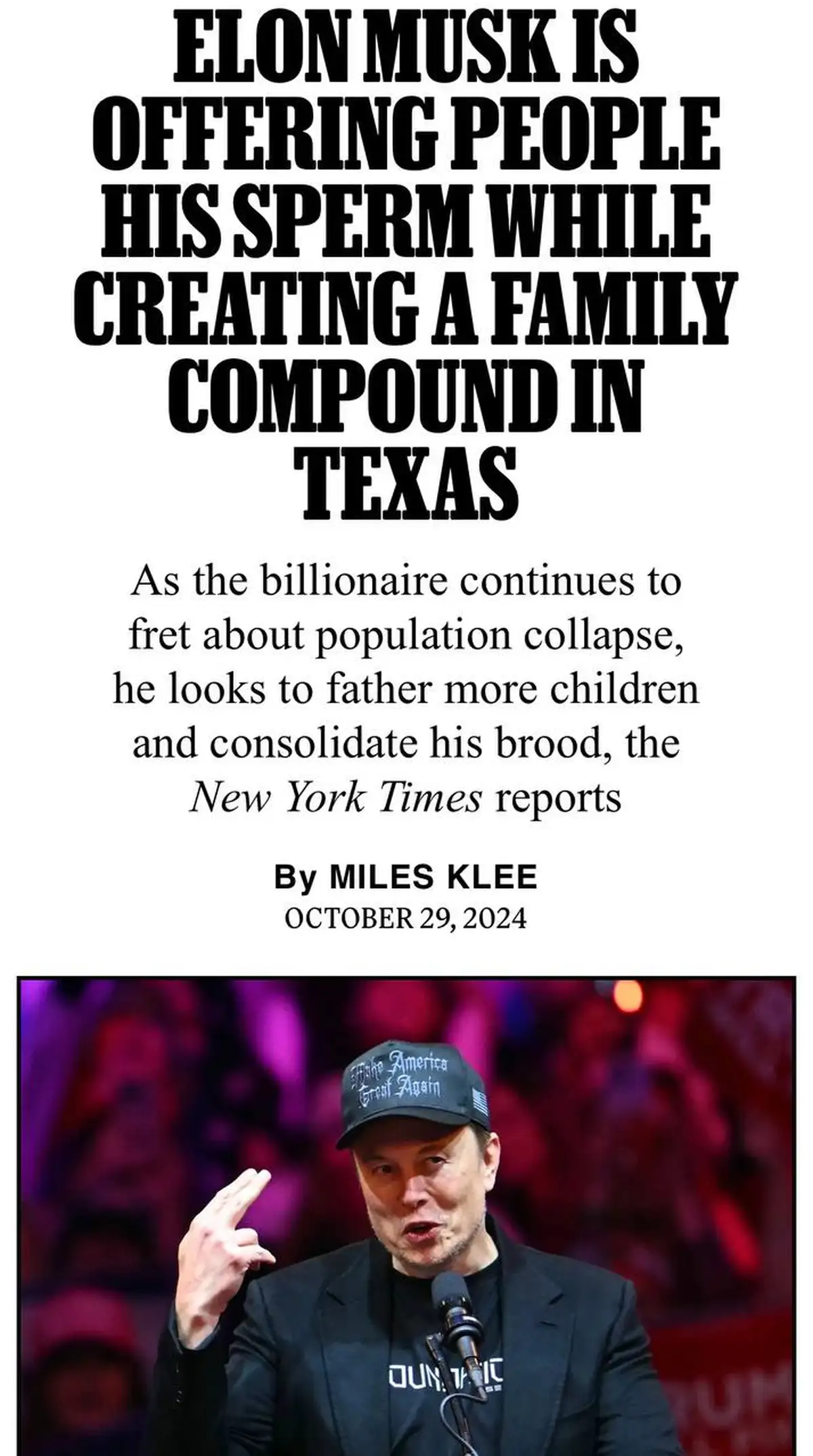 Илон Маск строит комплекс в Техасе для своих будущих детей