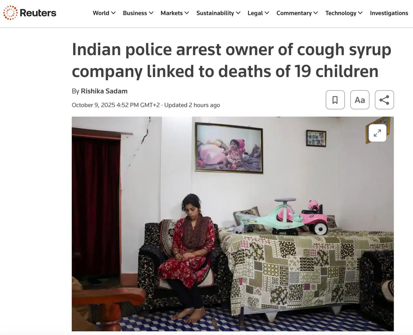 В Индии арестовали владельца фармацевтической компании Sresan Pharmaceutical Manufacturer