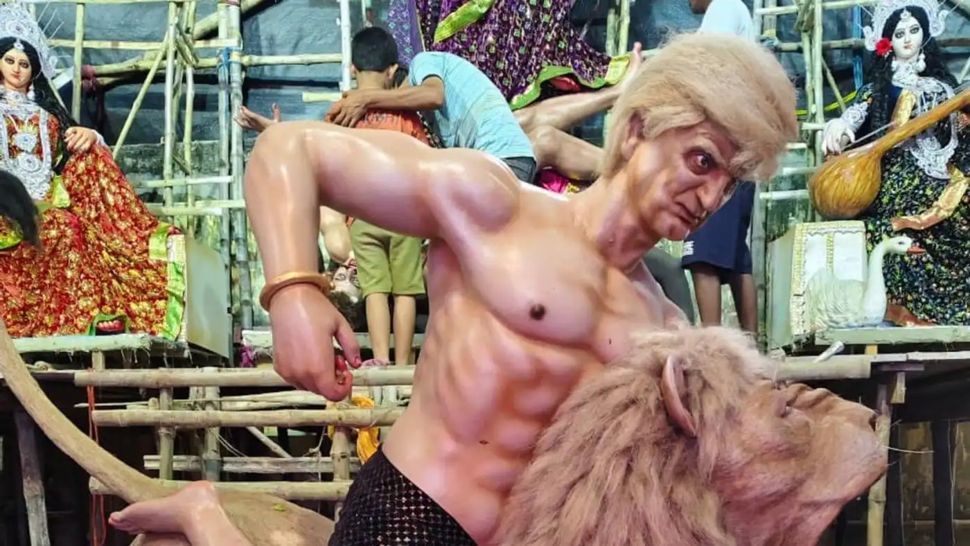 Трампа изобразили демоном в Индии