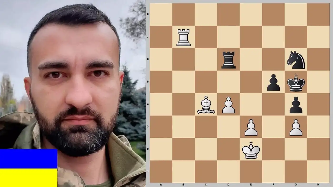 Гроссмейстер из окопов: украинский солдат выиграл золото Европы по шахматам