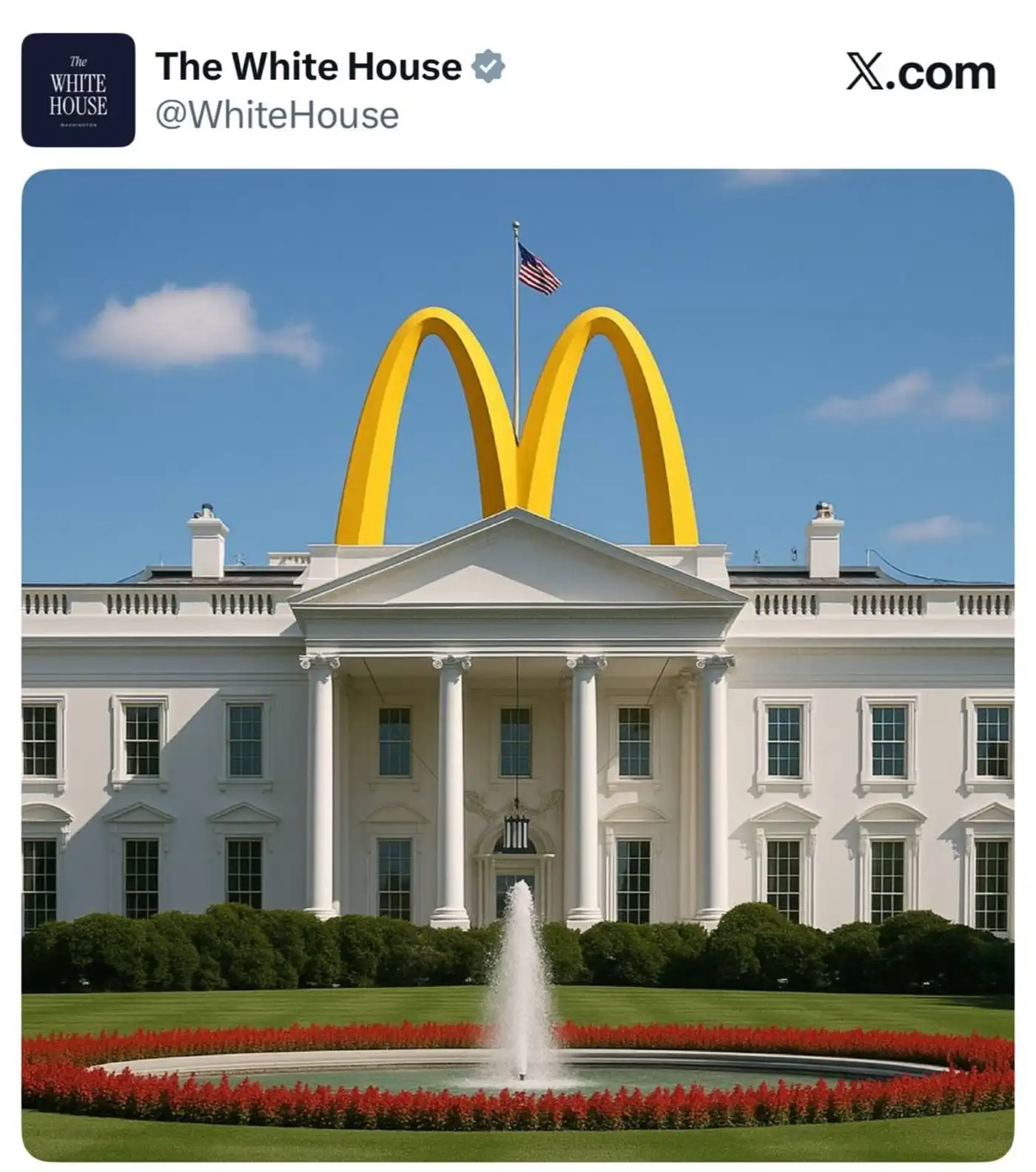 Администрация Трампа представила Белый дом в виде ресторана McDonald's
